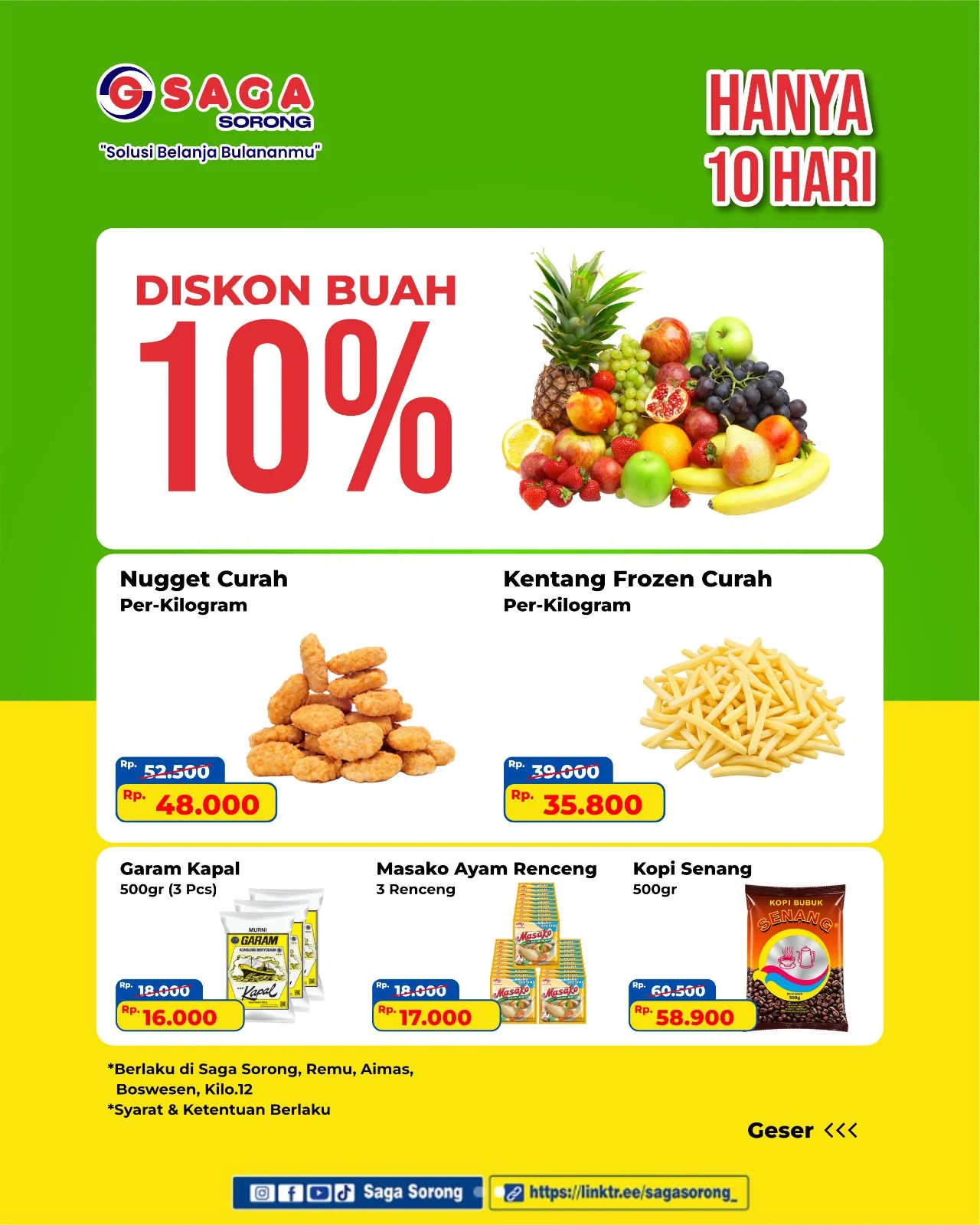 DISKON BUAH 10%